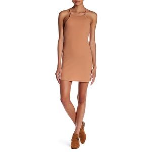 Tan Bodycon Ribbed Dress